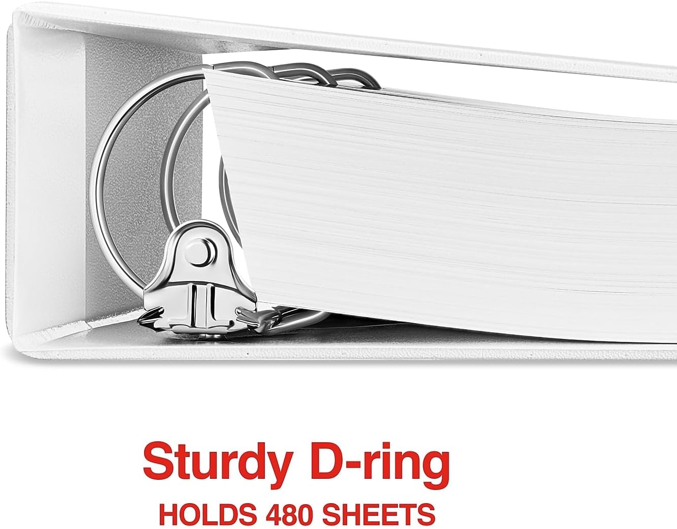 Staples Standard 2-Inch 3-Ring View Binder, Holds Up to 450 Sheets, Orange, Durable Binder for Office & School