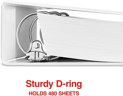 Staples Standard 2-Inch 3-Ring View Binder, Holds Up to 450 Sheets, Orange, Durable Binder for Office & School