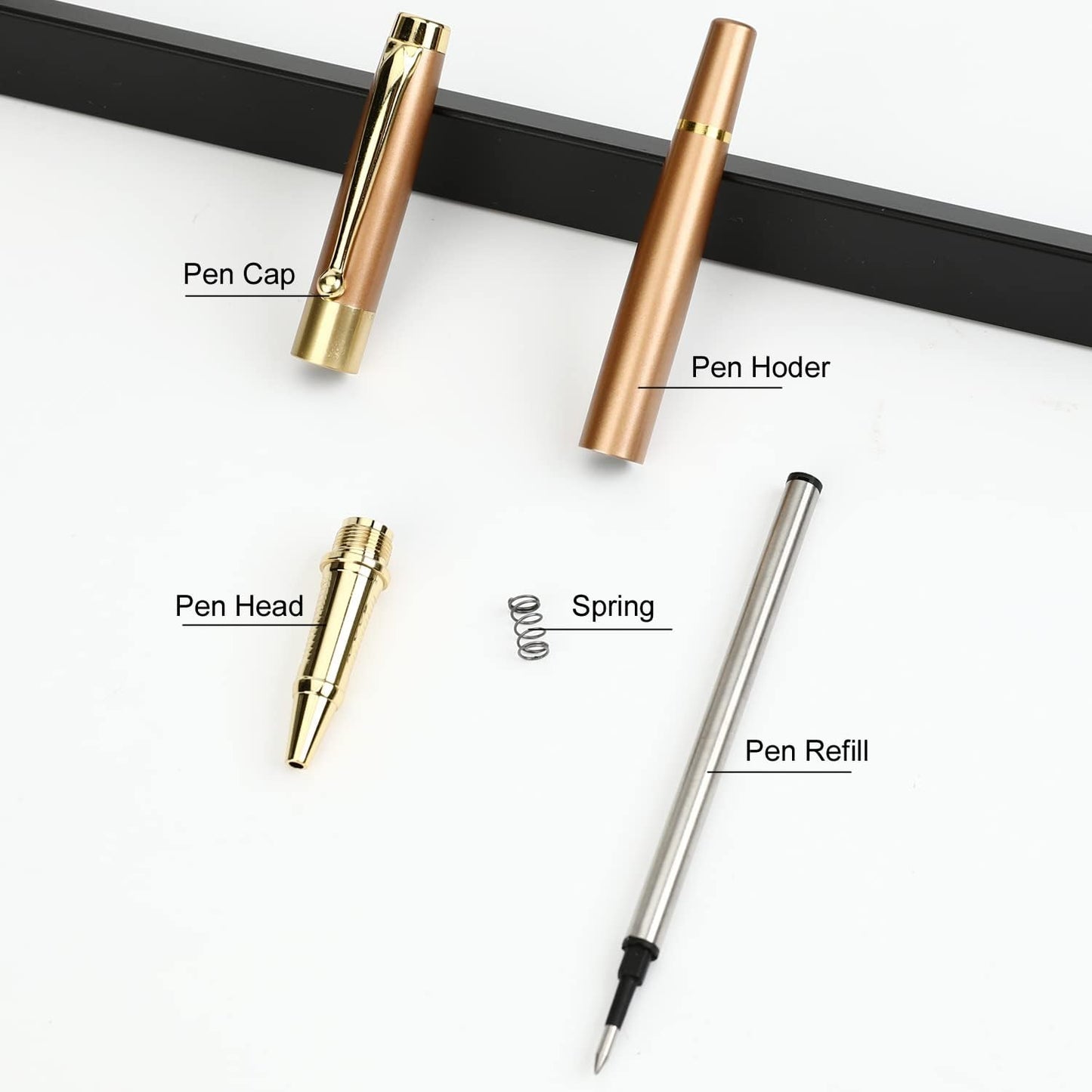 YIVONKA Ballpoint Pen Black Refill,Luxury Ballpoint Line width 0.5mm,Best Ball Pen Gift Set for Men & Women Professional Executive,Office,Nice BallPens Classy Gift Box (Black)