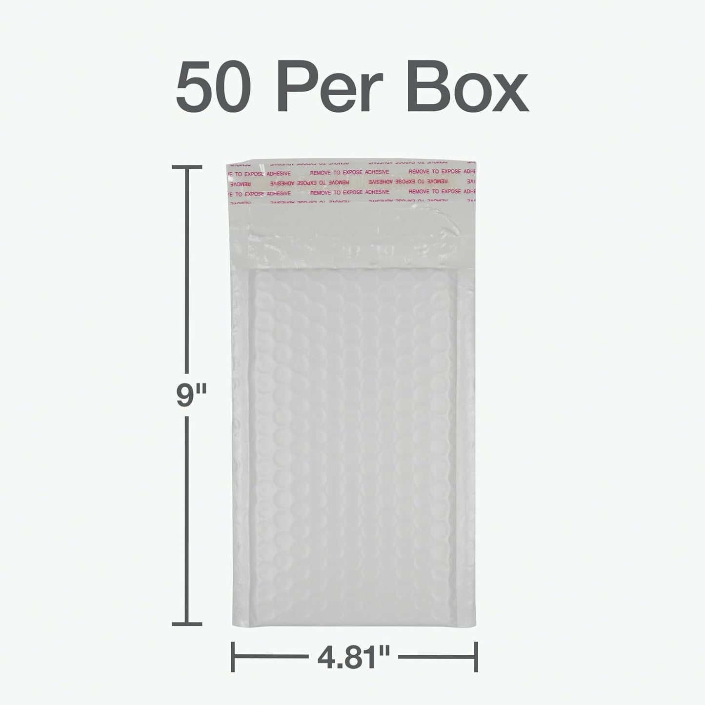 Quality Park Bubble Mailers, 6 x 9 Inch, White Poly Mailers, Padded Envelopes, Shipping Envelopes, Water Resistant, Self Seal, 50 Per Box (QUA85856), Plastic