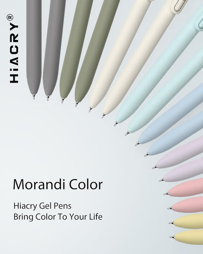 Hiacry 8 Pcs Gel Pens - 0.7mm Fine Point Smooth Writing Black Ink, Quick-Dry Long Lasting Fidge Pens, School & Office Supplies for Men Women