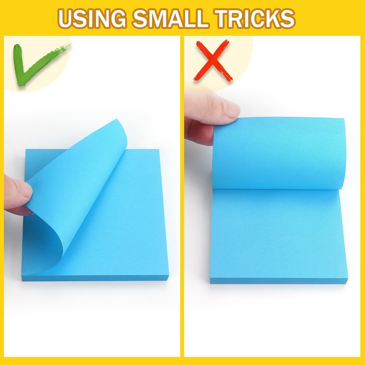 Pop Up Sticky Notes 3x3 inch, 8 Bright Multi Colors,Accordion Self-Stick Notes, Purple Sticky Notes 8 Pads 80 Sheet/Pad