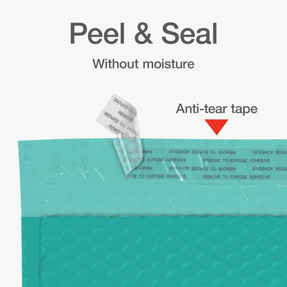 Quality Park Bubble Mailers, 6 x 9 Inch, White Poly Mailers, Padded Envelopes, Shipping Envelopes, Water Resistant, Self Seal, 50 Per Box (QUA85856), Plastic