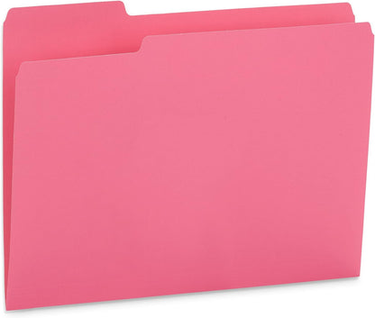 File Folder, 1/3 Cut Tab, Letter Size, Yellow, Great for Organizing and Easy File Storage, 100 Per Box