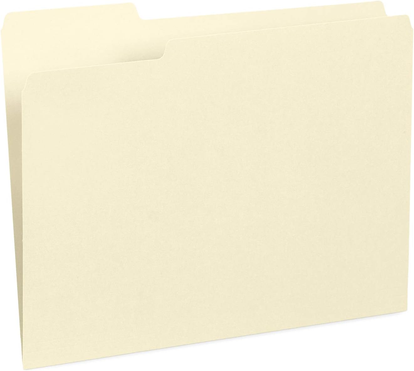 File Folder, 1/3 Cut Tab, Letter Size, Yellow, Great for Organizing and Easy File Storage, 100 Per Box