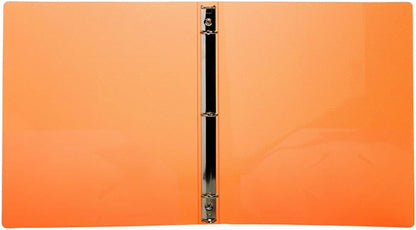 JAM PAPER Plastic 0.75 inch Binder - Clear 3 Ring Binder - Sold Individually