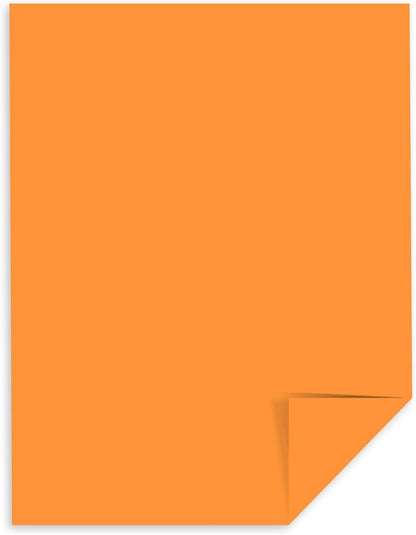 Neenah Astrobrights Premium Color Card Stock, 65 lb, 8.5 x 11 Inches, 250 Sheets, Cosmic Orange