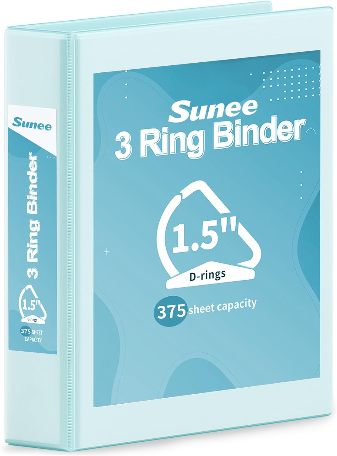 SUNEE 3 Ring Binder 2 Inch, Clear View Binder Three Ring PVC-Free (Fit 8.5x11 Inches) for School or Office Supplies, Light Purple, 1 Pack