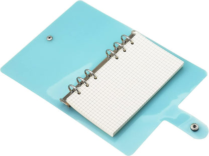 A6 A5 6-Holes Colorful PVC Cover Round Ring View Binder with Snap Button Closure File Folder for Loose Leaf Sheet Protectors Notebook Refill (Pink Daisy, A5 Mini Set) - Colors B