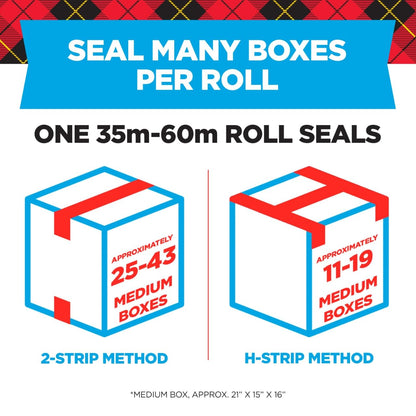 Scotch Heavy Duty Shipping Packing Tape, Clear, Shipping and Packaging Supplies, 1.88 in. x 54.6 yd., 6 Tape Rolls