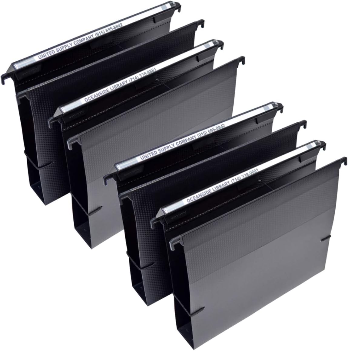 Ultimate Office MagniFile Hanging File Folders V- Bottom Letter Size with 11 inch Magnified Indexes that Double The Size of Your File Titles to Find Files Fast. (Set of 5 Frost)