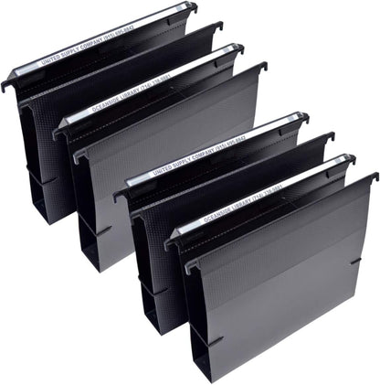 Ultimate Office MagniFile Hanging File Folders V- Bottom Letter Size with 11 inch Magnified Indexes that Double The Size of Your File Titles to Find Files Fast. (Set of 5 Frost)