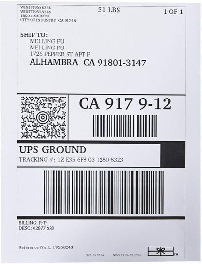 MFLABEL Half Sheet Shipping Labels - 200 Self Adhesive Sticker Sheets for Laser & Inkjet Printers, Waterproof & Smudge-Free, with 12 Free Fragile Labels for Packaging, Shipping and Crafting - Colors A