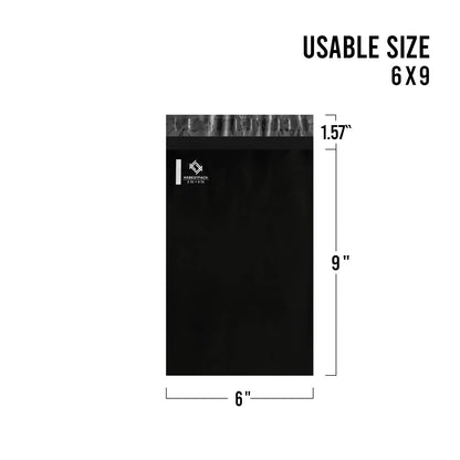 KKBESTPACK 100 Large Poly Mailers 10x13 Shipping Bags for Small Business – Self Sealing Package Envelopes (10 x 13 Pack of 100, Black)