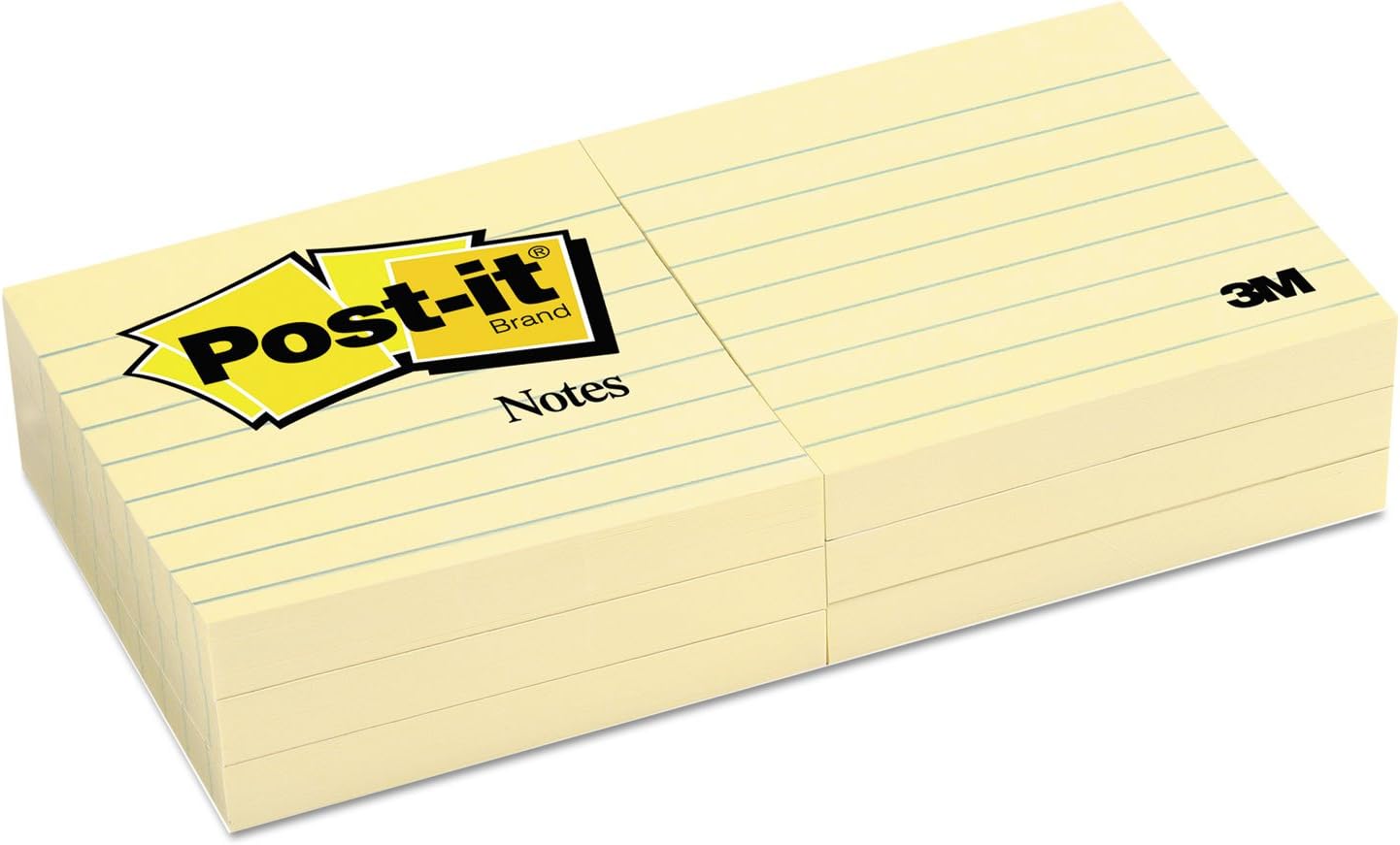 Post-it Notes, 3x3 in, 6 Pads, America's #1 Favorite Sticky Notes, Canary Yellow, Clean Removal, Recyclable (630-6PK)