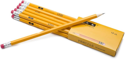 SKKSTATIONERY 360pcs Pre-sharpened Pencils with eraser top, No.2 Wood Pencils Bulk #2 HB pencils Yellow HB Pencil Sketching Drawing Back to School Teacher Supplies 360 counts per box