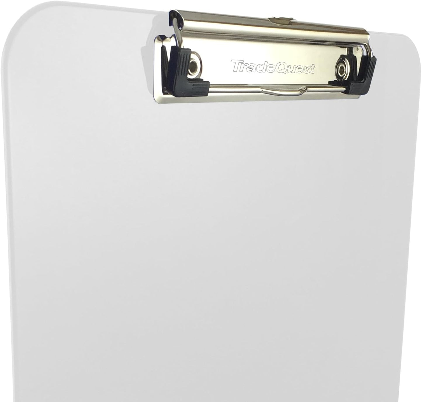 Trade Quest Plastic Clipboard Opaque Color Letter Size Low Profile Clip (Pack of 6) (Black)