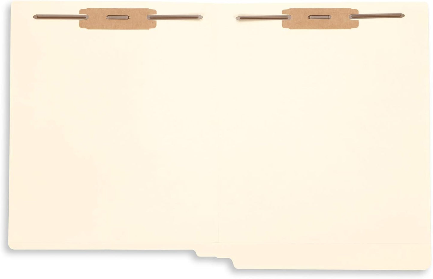 50 End Tab Fastener File Folders - Reinforced Straight Cut Tab 2 Prong Folders- Designed to Organize Standard Medical Files and Office Documents - Letter Size, Manila, 50 Pack