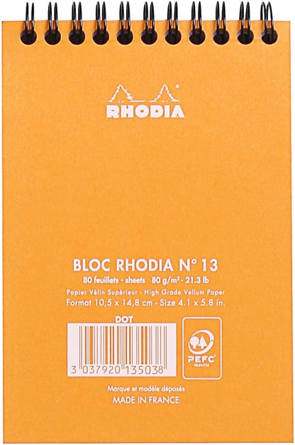 Rhodia Wirebound Pad 8.25x11.75, Lined, Orange