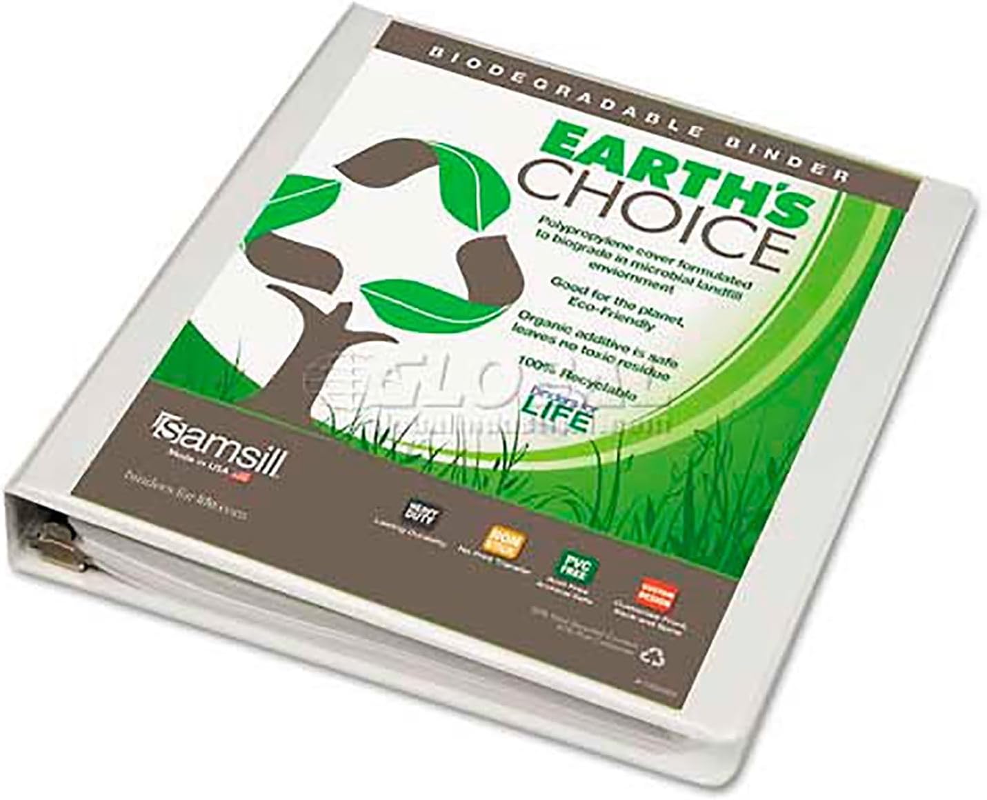 Samsill Plant-Based 3 Inch Durable D-Ring, View Binder, Eco-Friendly, USDA Certified Biobased, 4 Count, Pack of 1, Boho Assortment