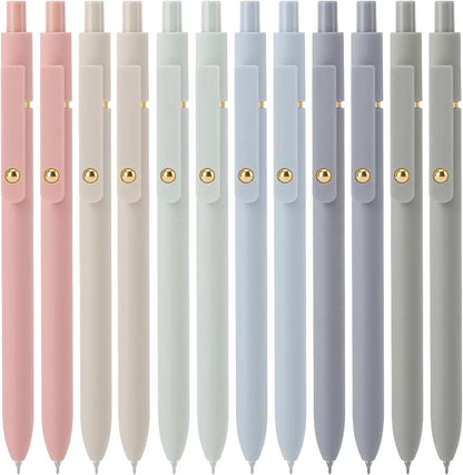 Ddaowanx Gel Pens, 6 Pcs 0.5mm Quick Dry Black Ink Pens Fine Point Smooth Writing Pens, Cute Office School Supplies Gifts for Women