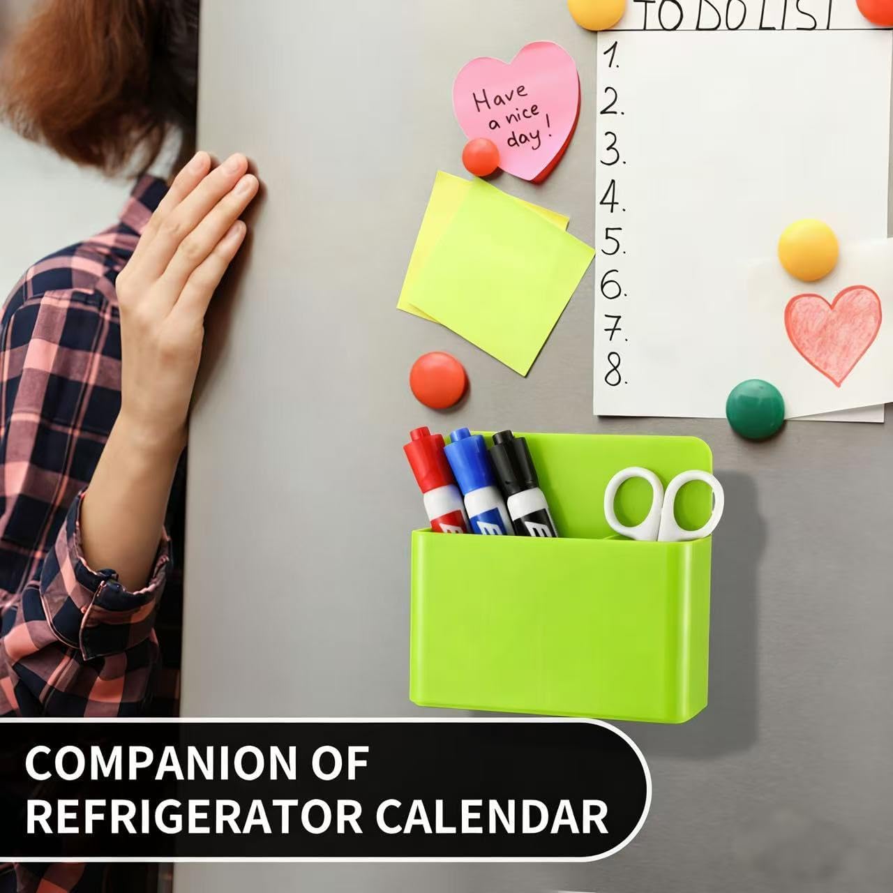 Camelmother 2Magnetic Marker Holder For Whiteboard Dry Erase Marker Holder For Office Refrigerator Fridge Classroom Must (black)