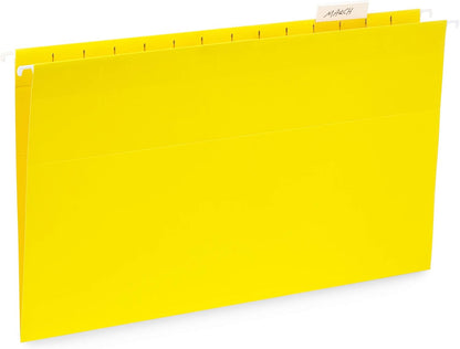Blue Summit Supplies 50 Legal Size Hanging File Folders, 1/5 Cut Adjustable Tabs, 5 Tab Locations, Designed for Legal and Law Office File Organization, Standard Green, 50 Pack, Legal Size