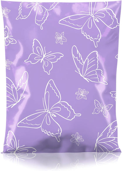Metronic Cute Poly Mailers 10x13" 50pc Small Shipping Bags, Strong Adhesive Mailers Poly Bags for Business, Waterproof Mailing Envelopes for Packing Shipping Clothes Gifts, Gradient BluePink
