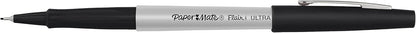 Paper Mate Flair Felt Tip Pens, Ultra Fine Point (0.4mm), Black Ink, 12 Count - Office Supplies, No Bleed, For Precise and Expressive Writing