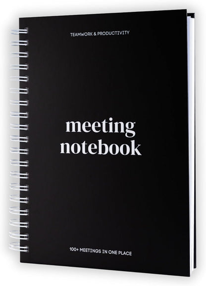 Lamare Meeting Notebook for Work Organization – Perfect Work Notebook for Note Taking, Meeting Planner and Office Supplies for Men & Women