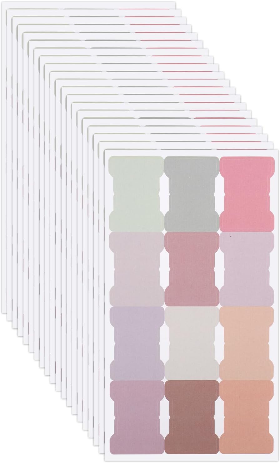 20 Sheets/240 Pieces Sticky Index Tabs, Double Sided Book Page Markers Tabs Blank Monthly Tabs Writable Sticky Notes Flags Self Adhesive Planner Stickers for Labeling (Bohemia)