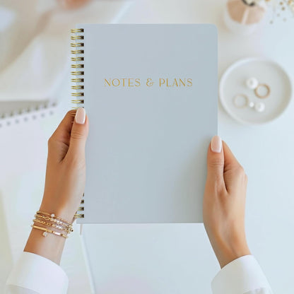 Beautiful Daily Planner And Notebook With Hourly Schedule - Aesthetic Spiral To do List Notepad to Easily Organize Your Tasks And Appointments - Stylish Book And School Or Office Supplies For Women