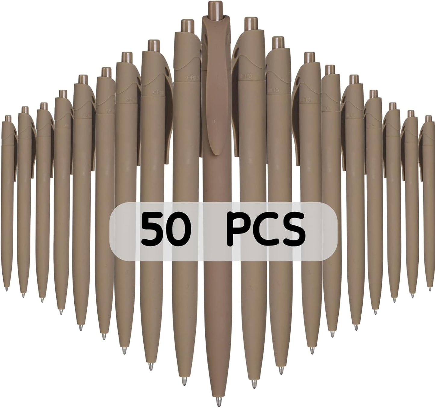 BallPoint Pens, 50 Pack (BLACK Ink),Bulk Pens, Black Barrel,Click Pens for Office Home and School, Retractable Ballpoint Pens, Medium Point, 1.00MM (Black)