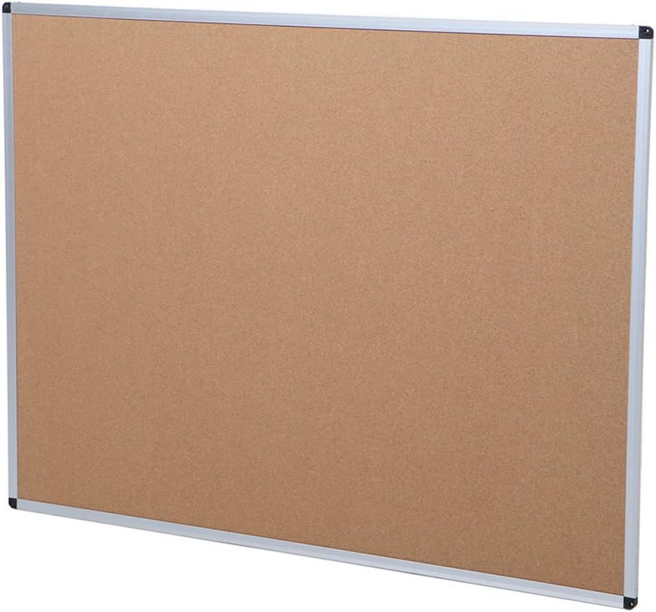 VIZ-PRO Cork Notice Board Bulletin Board, 96 X 48 Inches, Pack of 2, Silver Aluminium Frame