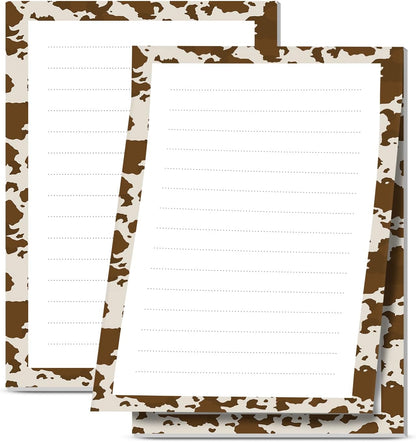 2 Pack Sticky Notes 4x6 in, Funny Large Notepads with Lines, Cute Self-Stick Memo Note Pads for Office, Home, Meeting Luxury Boho Flowers