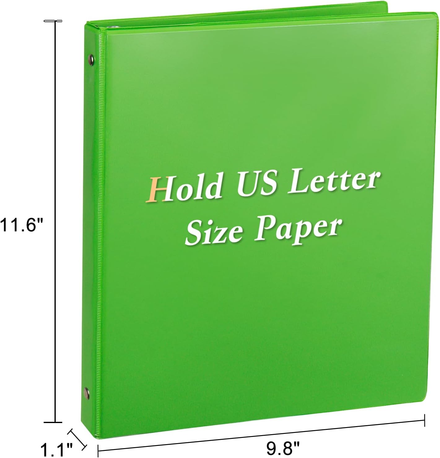 CIXILDTS 1-Inch Round Ring Binders, Standard 3 Ring Binder Fit Letter Size Paper, Presentation View Binders, 6 Packs, Assorted