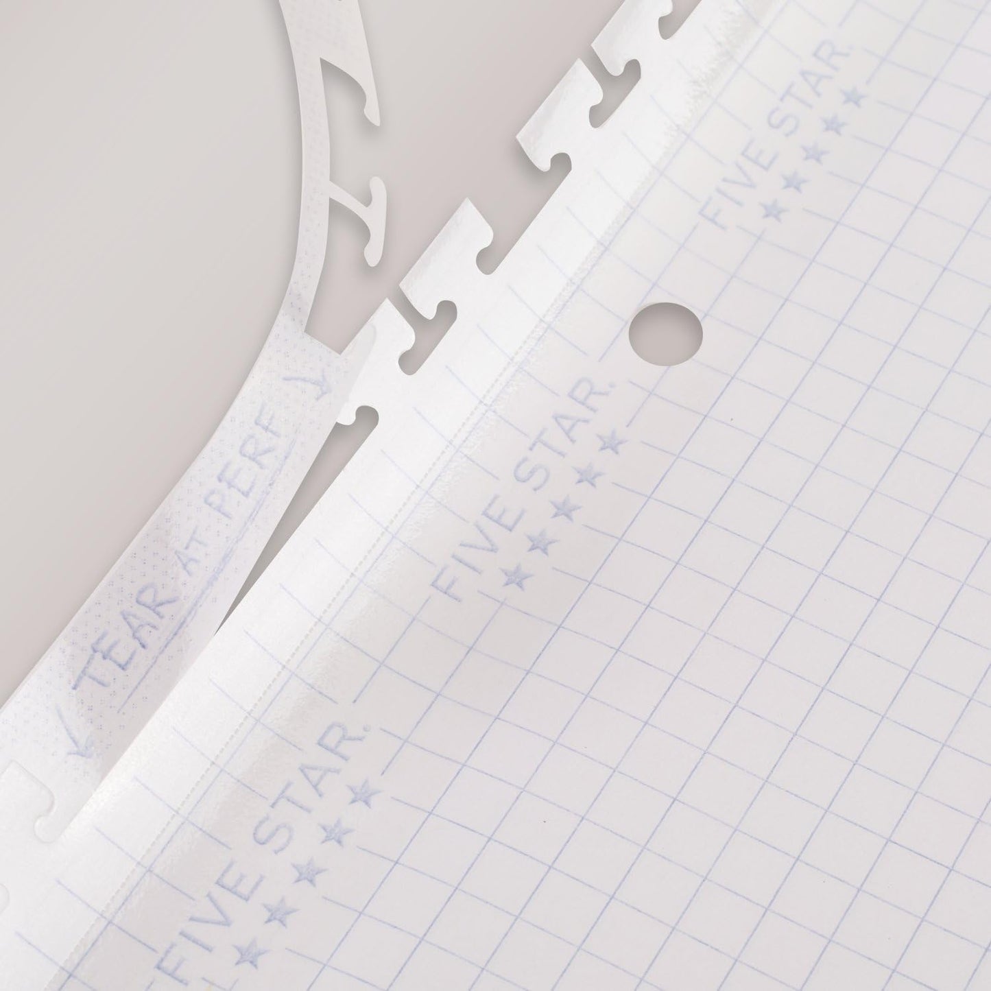 Five Star Loose Leaf Paper, Graph Ruled Insertable Notebook & Binder Filler Paper, 8-1/2" x 11", Reinforced T-Tabs, 75 Sheets (170180)