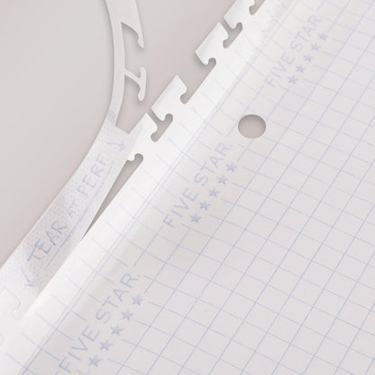 Five Star Loose Leaf Paper, Graph Ruled Insertable Notebook & Binder Filler Paper, 8-1/2" x 11", Reinforced T-Tabs, 75 Sheets (170180)
