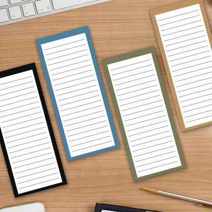 FLIPPED 4 Pack Magnetic Notepads for Refrigerator, Notepad Grocery List Large Magnet Pad for Fridge,Full Magnet Back Design Magnetic Memo Pads for Grocery List, Shopping List, to-Do List(200 Sheets)