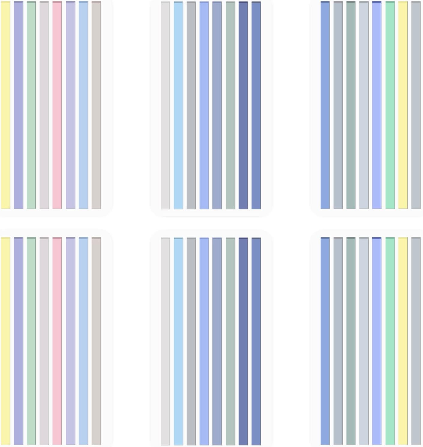 BAYTORY 1380Pcs Transparent Highlighter Tape Reusable, Clear Sticky Tabs for Annotating Books, Long Highlighting Strips Page Markers Index Tabs, Sticky Notes Aesthetic Office School Supplies