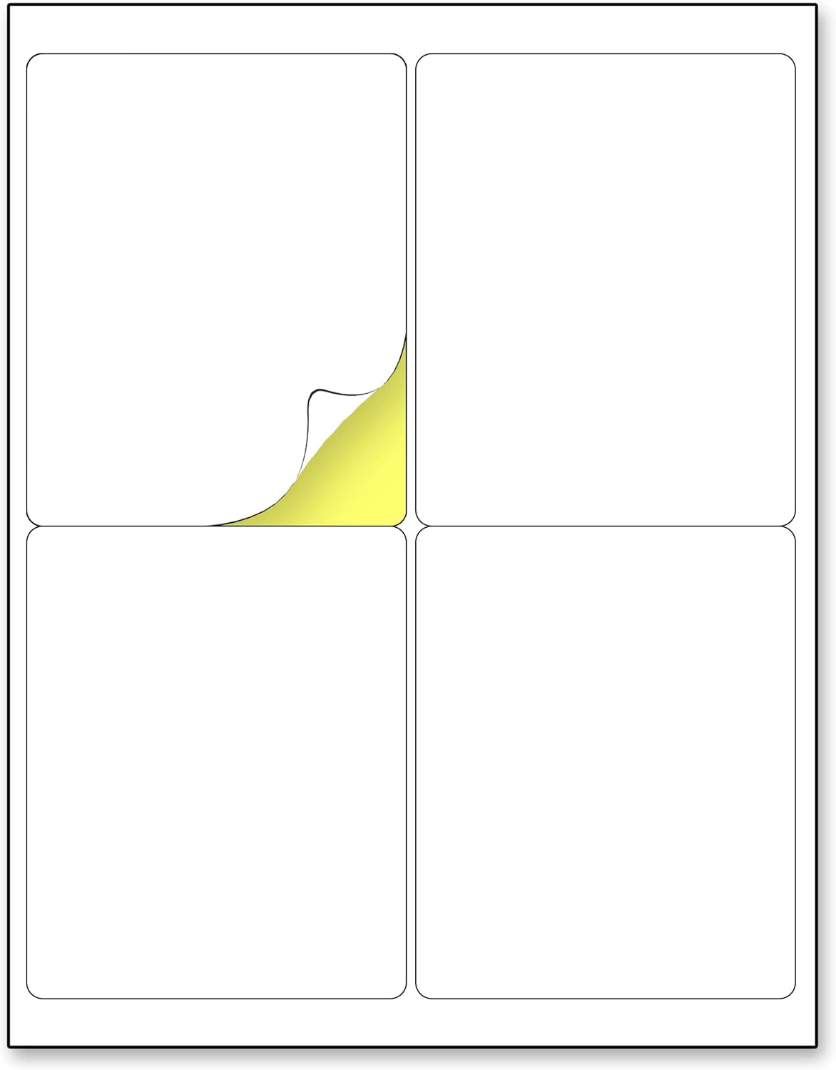 30 Sheets, Printable White Sticker Paper, Laser/Inkjet Printing - Matte, Letter Size (8.5" x 11")