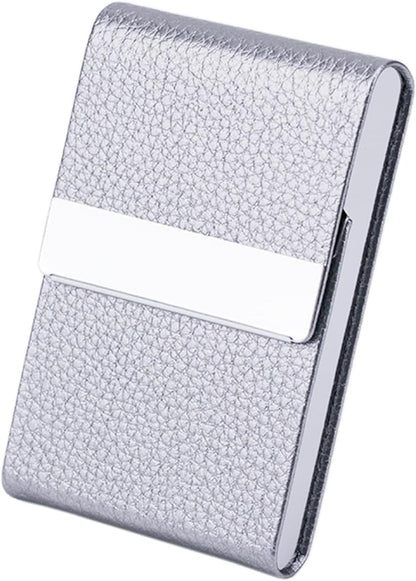 Business Card Holder with Ultra Slim Design,Business Card Case with Premium PU Leather,Suit Pocket Metal Card Holder for Women/Men,Professional Name Card Holder with Magnetic Shut (Black1)