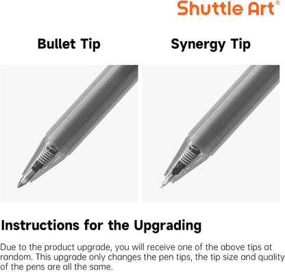 Shuttle Art Black Gel Pens, Ink Glide Series 90 Pack Retractable 0.5mm Fine Point Rollerball Gel Ink Pens Bulk Set Quick Drying Smooth Writing with Grip for Journaling Note Taking Office School Home
