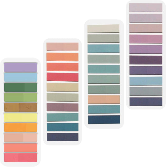 ELII 3200pcs Books Tabs for Annotating,Sticky Tabs Clear Sticky Notes, Morandi Page Markers for Notebooks, Multi-Colored Writable and Repositionable Book Flags Strip (3200pcs)