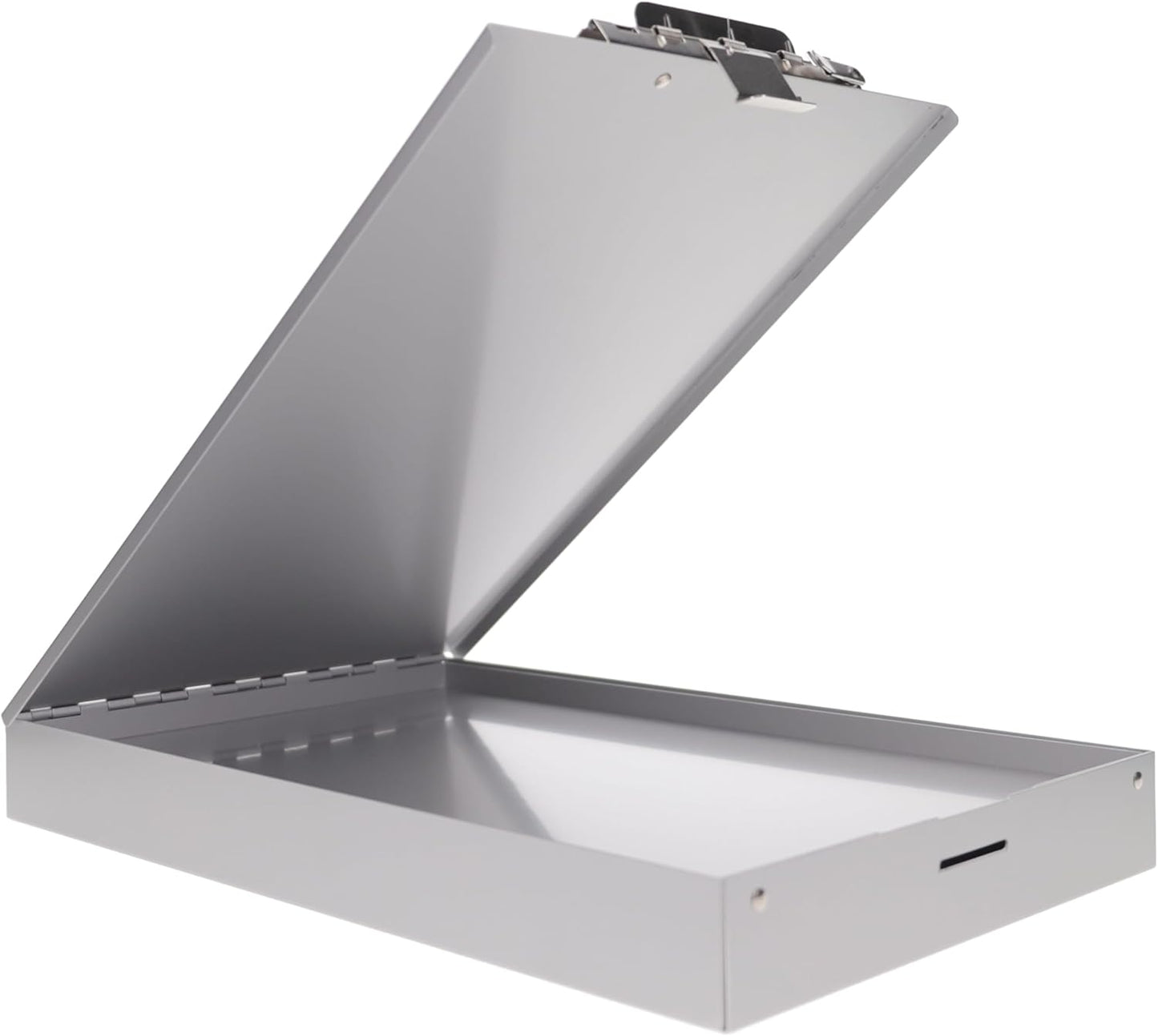 Saunders Cruiser Mate Metal Clipboard with Storage, Dual Tray Aluminum Nursing Folio, Heavy Duty Form Holder for Police & Work, Letter Size Privacy Box with Self-Locking Latch, Silver