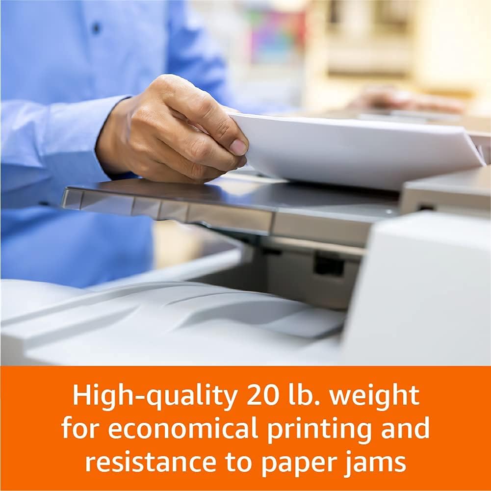Amazon Basics 30% Recycled Multipurpose Copy & Print Paper, 8.5 x 11 Inches, 20 lb Weight, 92 Bright, White, FSC Certified, 1500 Sheets (3 Reams)