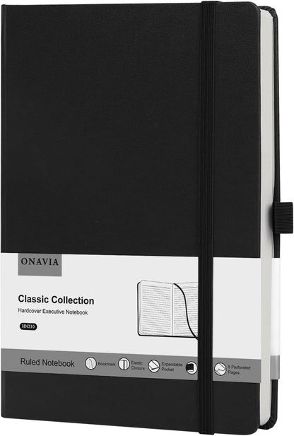 ONAVIA Lined Journal Notebooks for Work, Travel, College, A5 Size 100 GSM Thick Paper, Classic Ruled Journaling Notebook, Hardcover Notepad for Writing 160 Pages, 5.5 x 8.3 inch, Royal Blue