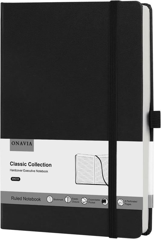 ONAVIA Lined Journal Notebooks for Work, Travel, College, A5 Size 100 GSM Thick Paper, Classic Ruled Journaling Notebook, Hardcover Notepad for Writing 160 Pages, 5.5 x 8.3 inch, Royal Blue