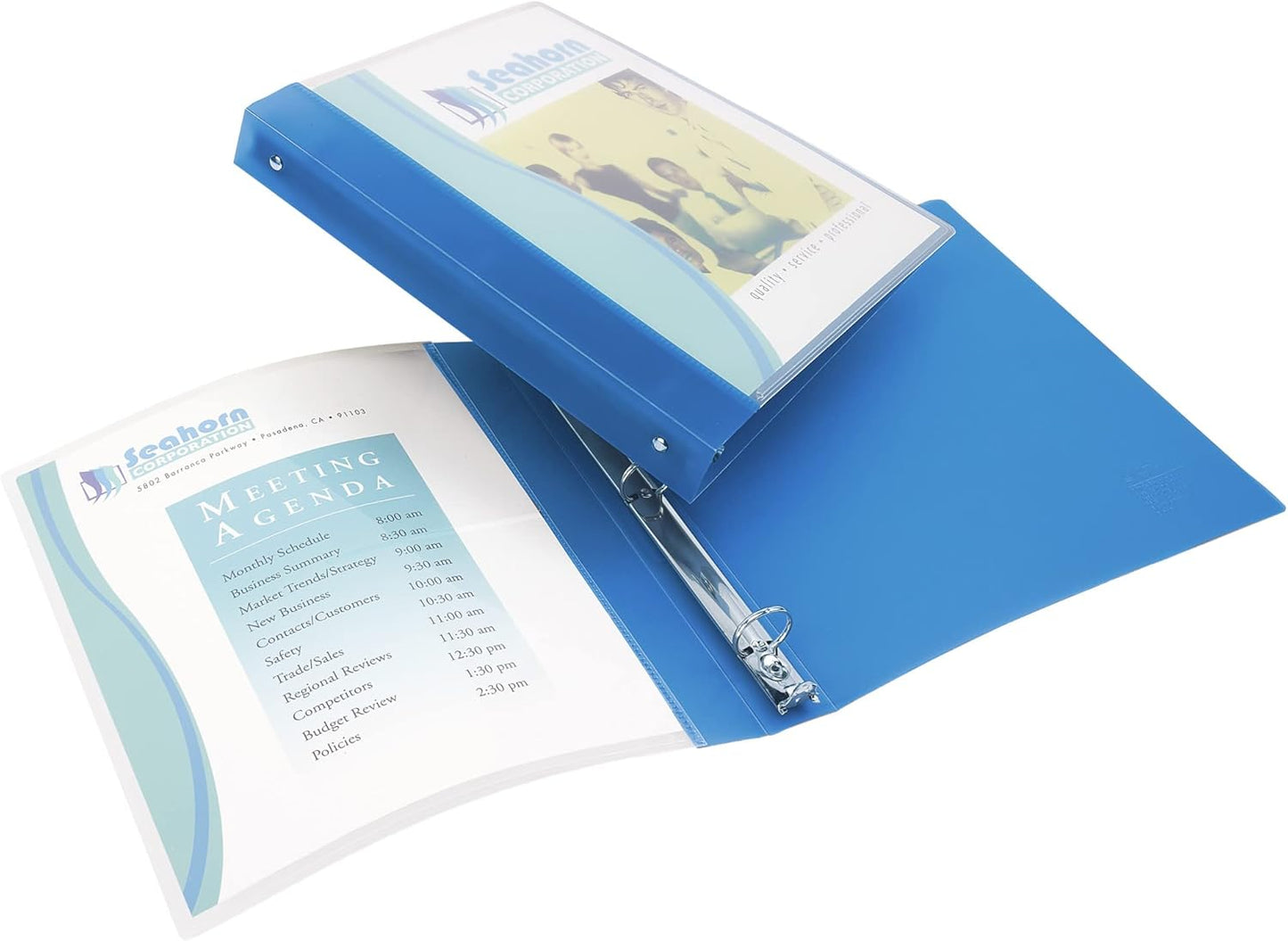 Avery Flexible View 3 Ring Binder, 1/2 Inch Round Rings, 1 Blue Binder (17670)