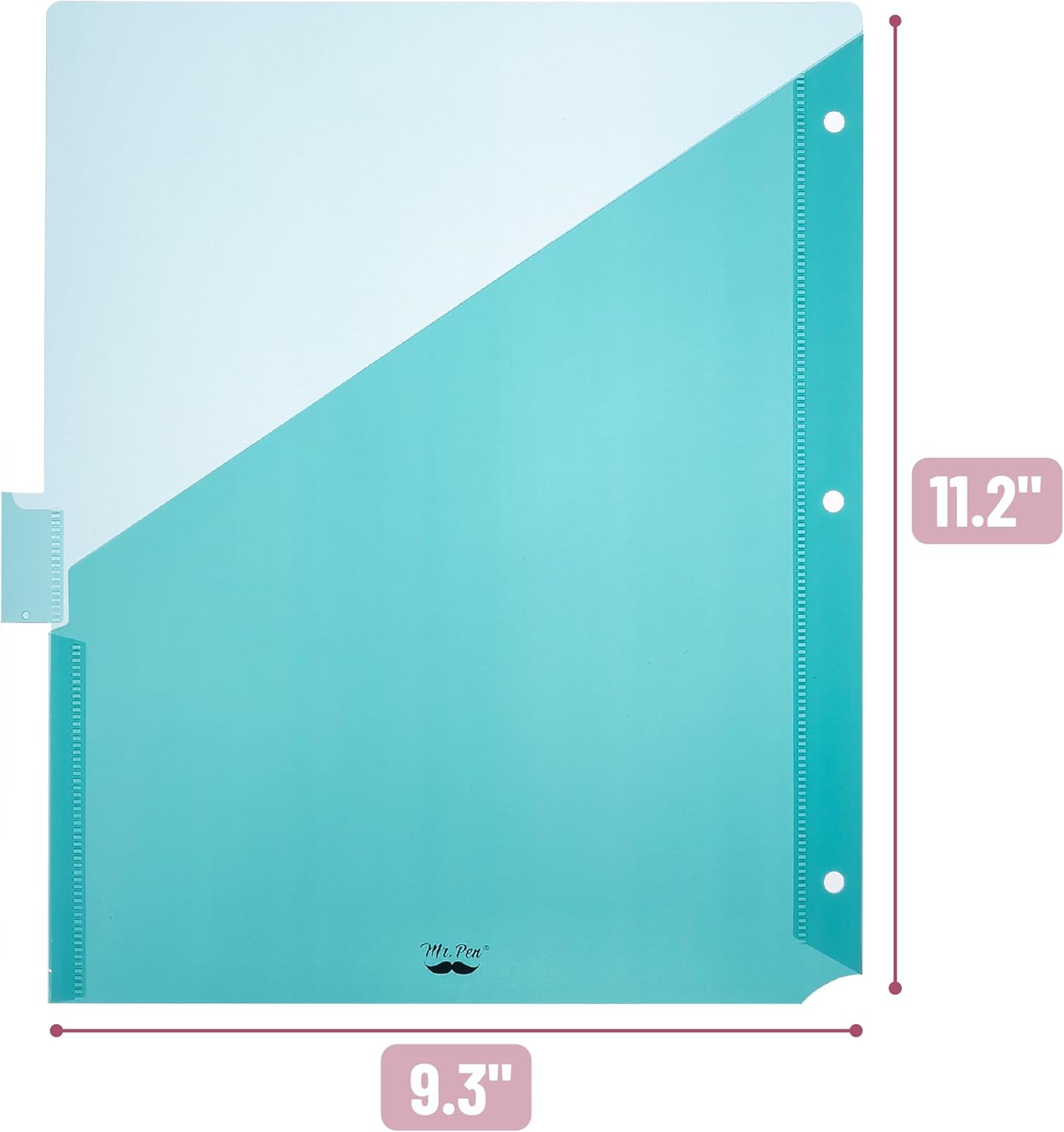 Mr. Pen- Binder Dividers with Pockets and Tabs, 1 Set, 8 Tabs/Set, Colorful, 3 Ring Binder Dividers with Tabs and Pockets on Both Sides